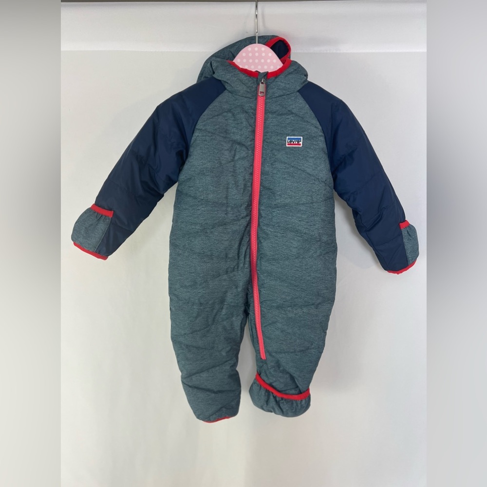 NEW / LEVI'S BABY SNOWSUIT - Marine / Grey - Picture 4 of 4
